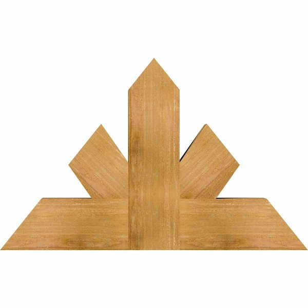 Ekena Millwork Saratoga Rough Sawn Timber Gable Bracket, Western Red Cedar, 36"W x 23"H x 4"D x 6"F, 15/12 Pitch GBW036X23X0406SAR00RWR - main